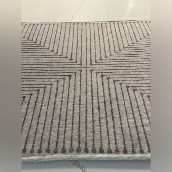 2 NEW RUGGABLE 2x3 washable Rugs + Pads Jonathan Adler Inkdrop Camel & Ivory - Picture 14 of 16